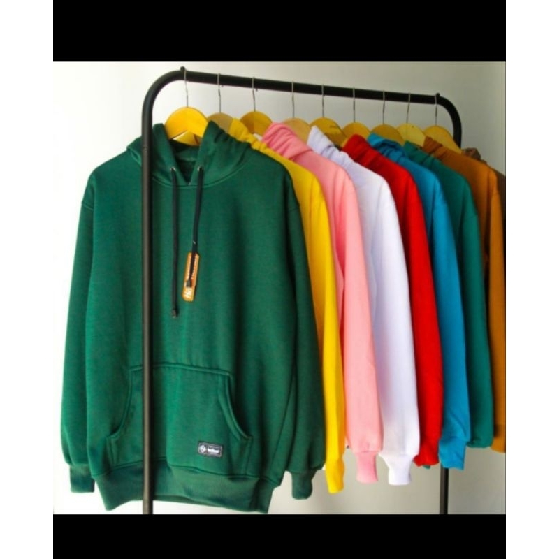 Hoodie Polos Fleece Tebal Bahan Premium