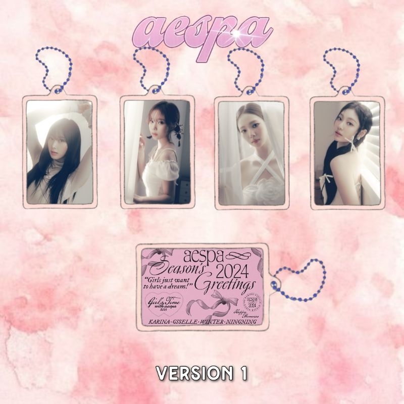 Aespa Season Greeting 2024 Acrylic Clear Keychain Gantungan Kunci Akrilik