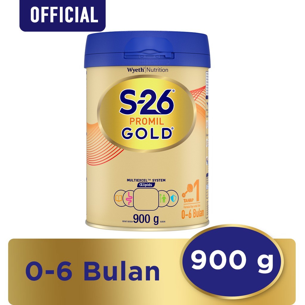 S-26 PROMIL GOLD TAHAP 1 900 GR | SUSU FORMULA 0-6 BULAN SUSU BUBUK