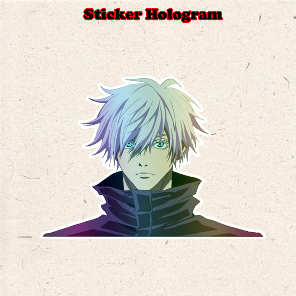 

Stiker Hologram Gojo sotaru Jujutsu kaisen ukuran 8 cm