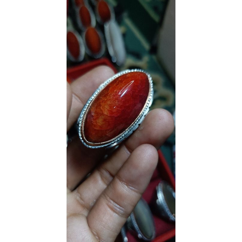 BATU AKIK PANDAN MERAH SISIK NAGA