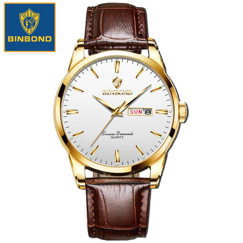 BINBOND B2238 Jam Tangan Pria Original Anti Tahan Air Kulit Branded Analog Watch BINBOND