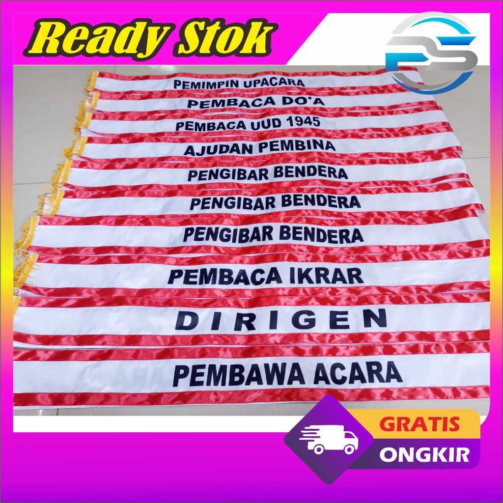 

SELENDANG SELEMPANG UPACARA BENDERA SD SMP