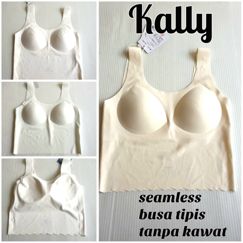 seamless-kaus dalam +bra|kamisol|tanktop remaja-Kally-5872