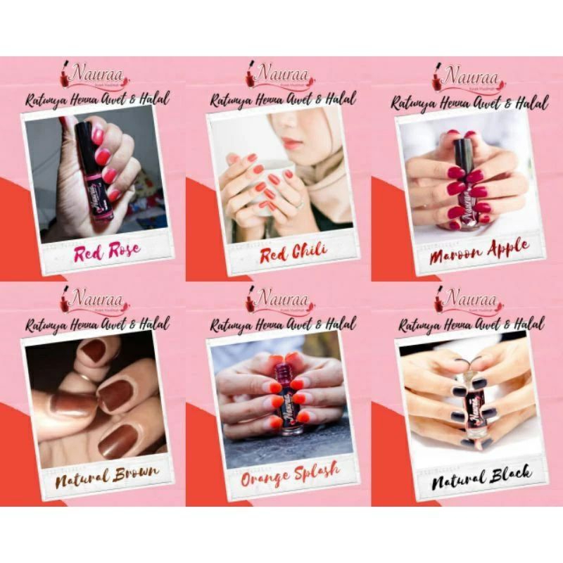 ORI KUTEK halal HENA TUFFAH Nail Henna ,Naura kutek sah sholat muslimah