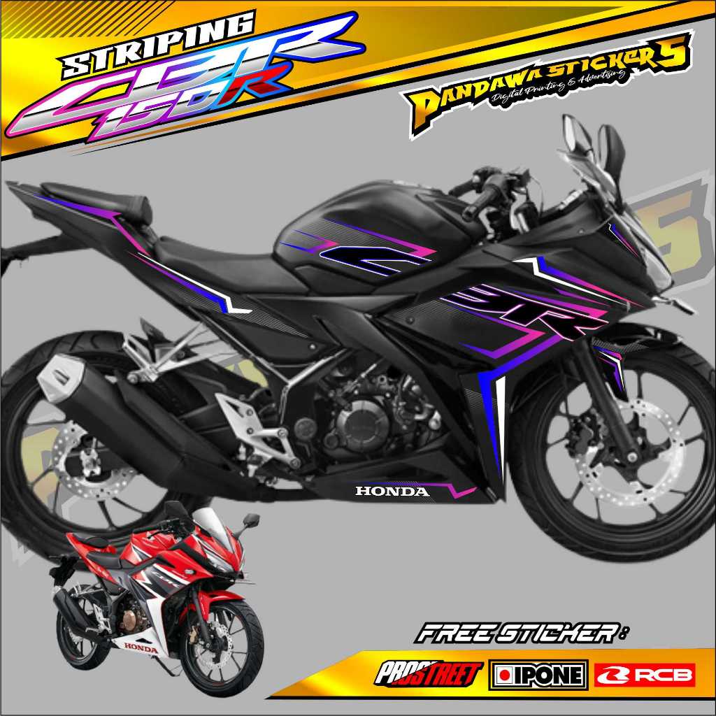 STRIPING VARIASI HONDA CBR 150R / STICKER LIST VARIASI MOTOR CBR 150R