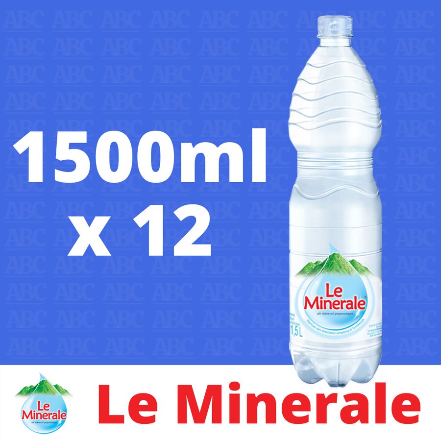 

Le Minerale | 1500 ml x 12 | Botol Besar | 1.5 Liter | 1,5 Liter | Air Minum | Air Mineral