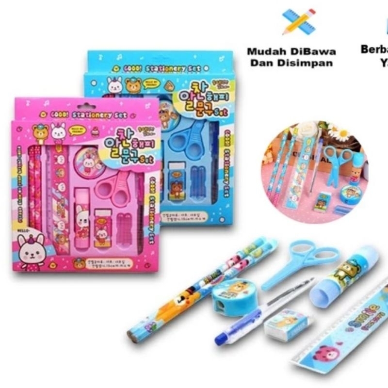 

Paket Alat Tulis set 8in1 Stationery Set Study Set Anak Karakter Set Alat Tulis Anak TK