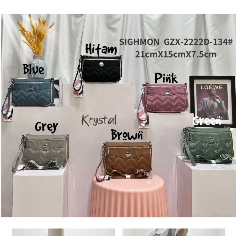 GZ2222D-134 TAS DOMPET WANITA IMPORT TAS SIGHMON SELEMPANG SIGHMON