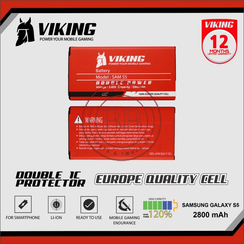 Baterai Viking Double Power - EB-BG900BBC / Sams Galaxy S5 / G900 / SM-G900F / G900I / G900M / G900T
