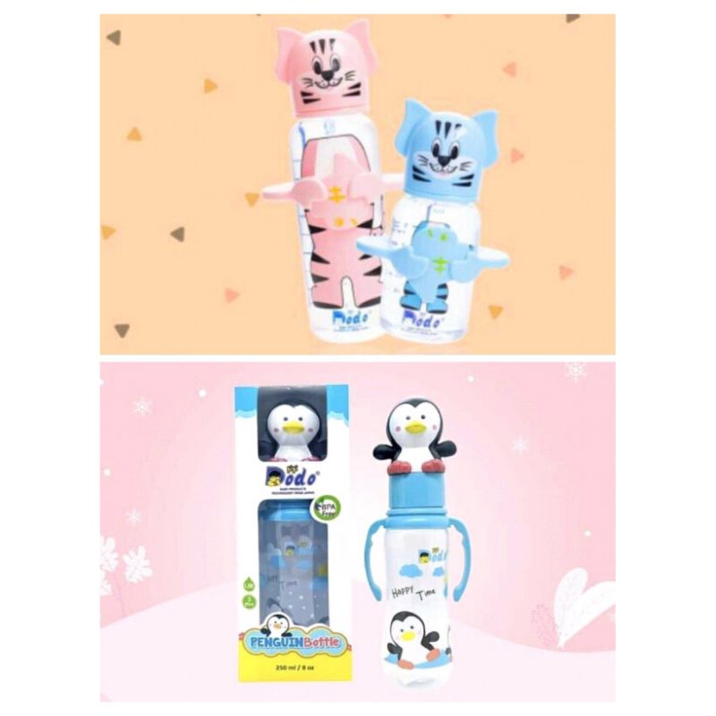 Dodo Botol Susu Cat Type 250ml / Dodo Botol Susu PP Pinguin 250ml