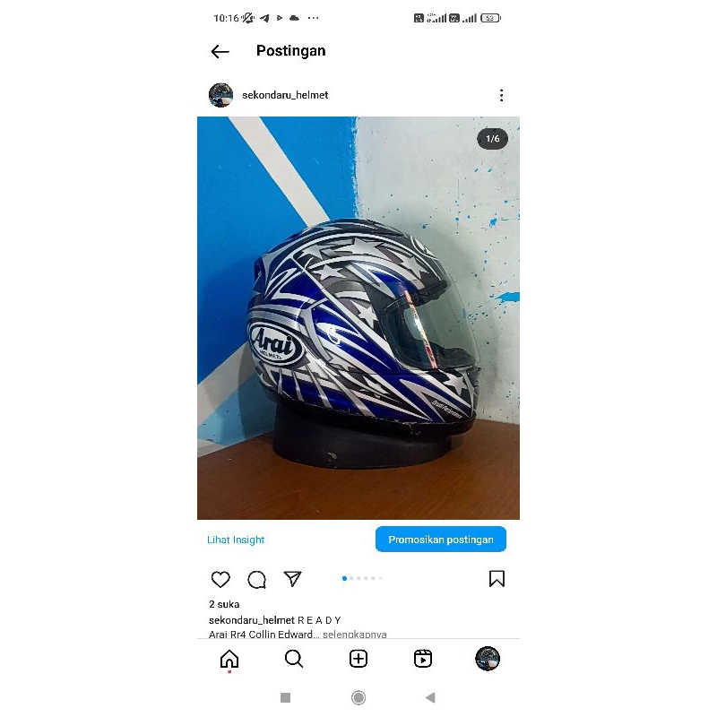 Arai Rr4 Pesanan