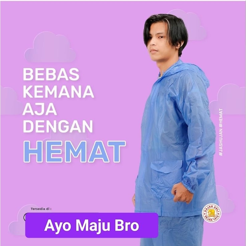 Jas Hujan Stelan JC Hemat Elephant Brand Murah