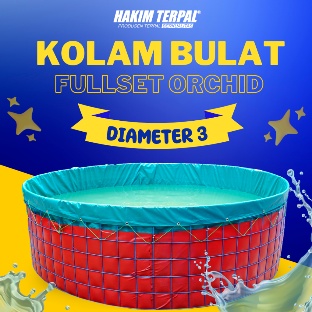 Kolam Bulat Diameter 3 Orchid Semikaret Fullset