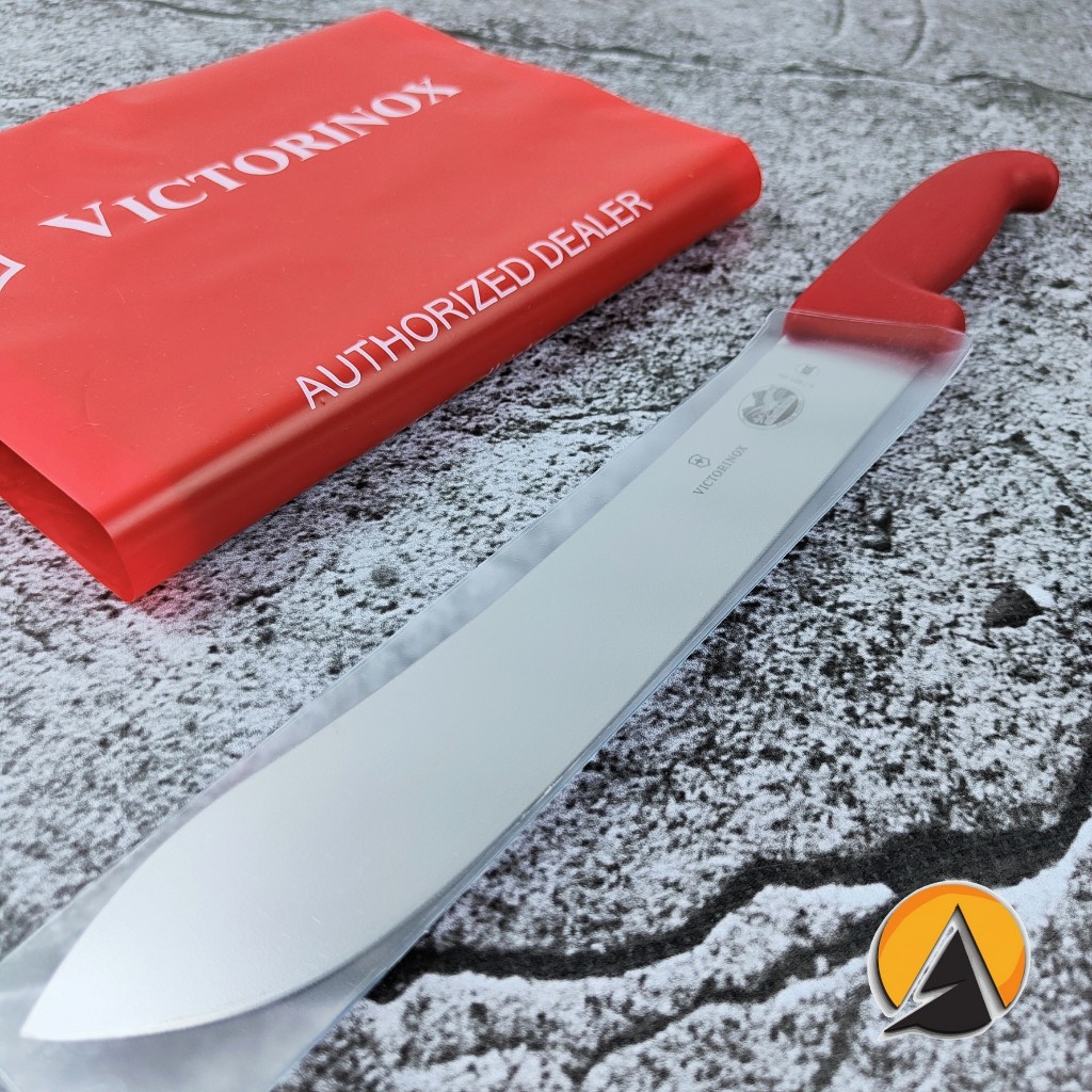 Butcher knife pisau sembelih victorinox bullnose 25 cm Red original swiss kode 5.7401.25