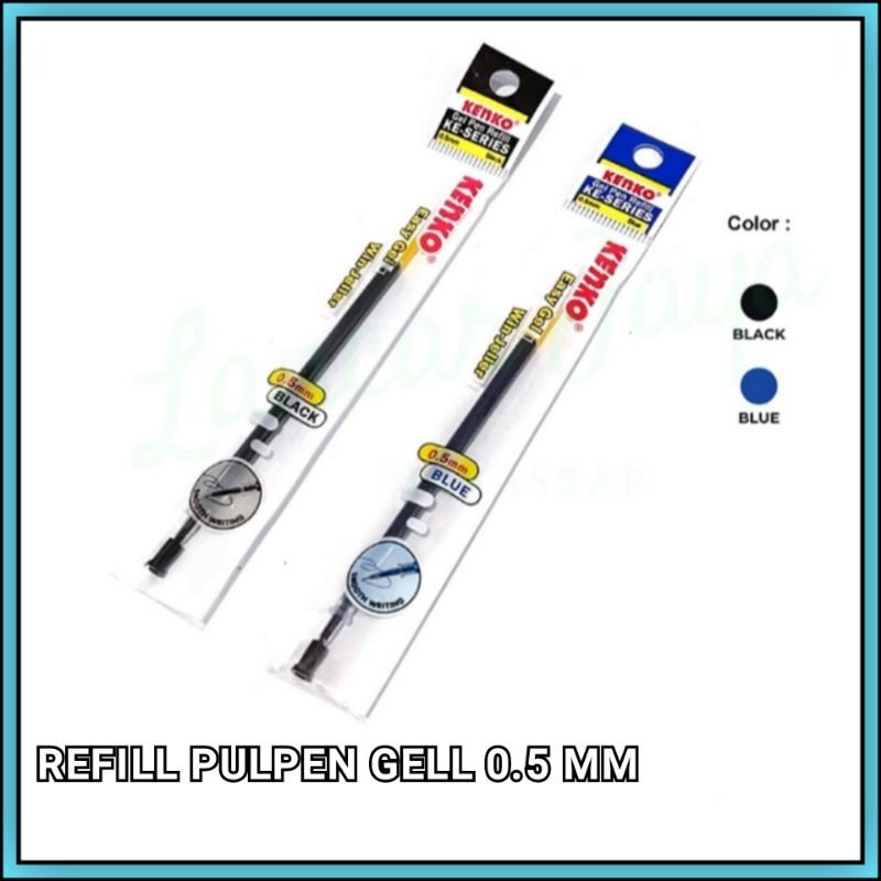 

1 Pcs Isi Ulang Refill Pulpen Gel Kenko 0.5 Mm Hitam & Biru