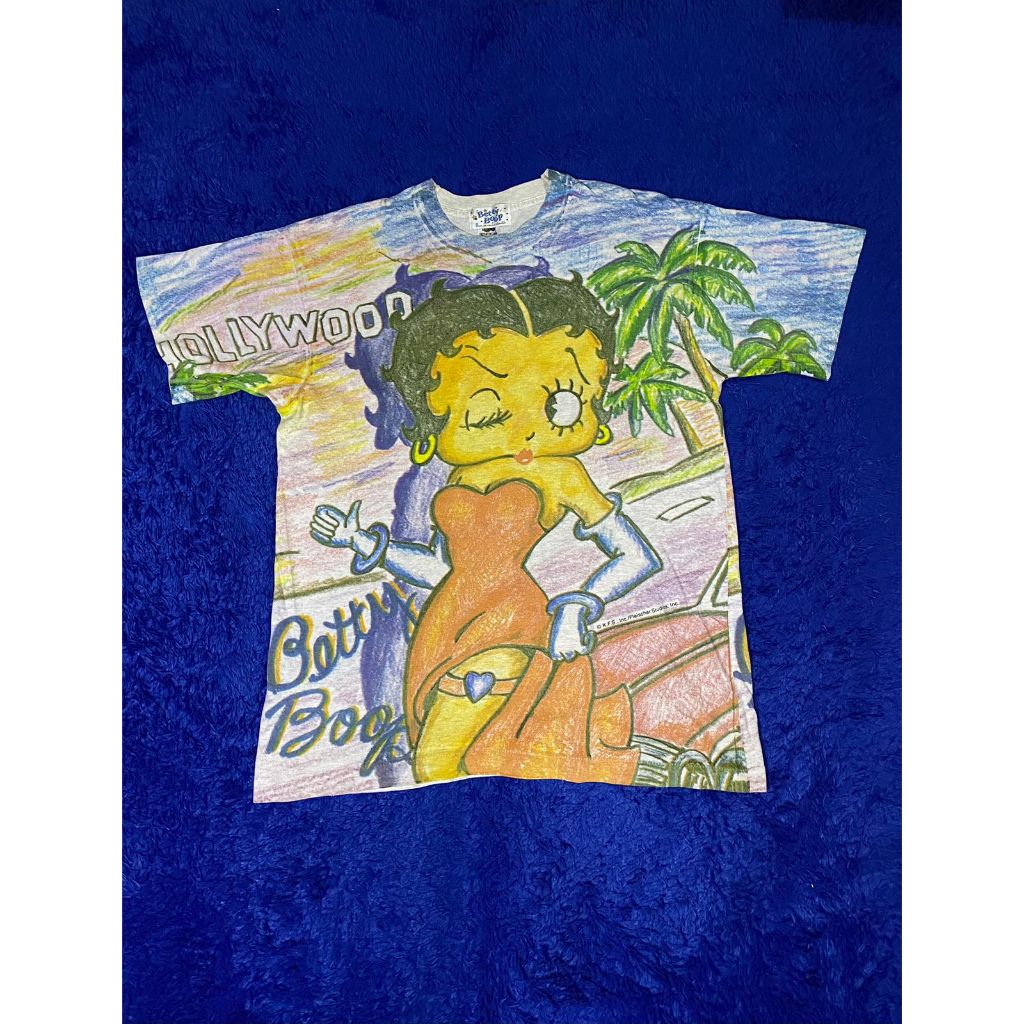 Kaos Vintage Betty Boop full AOP crayon FOTL (not band, nascar)