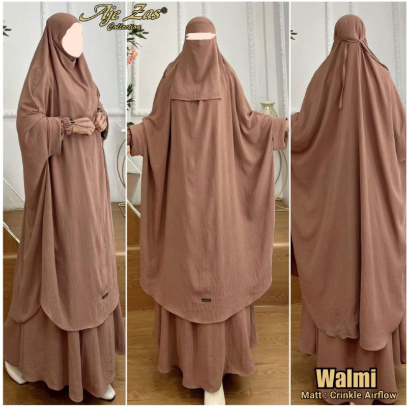 WALMI SYARI ORI BY AJE ZAS COLLECTION GAMIS KRINGKEL SET BRENDED
