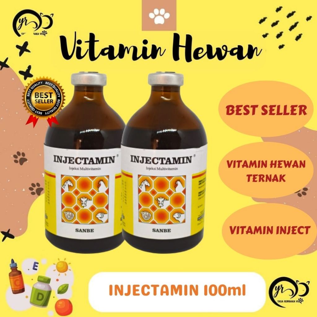 INJECTAMIN 100ml - Multivitamin injeksi Sapi & Kambing