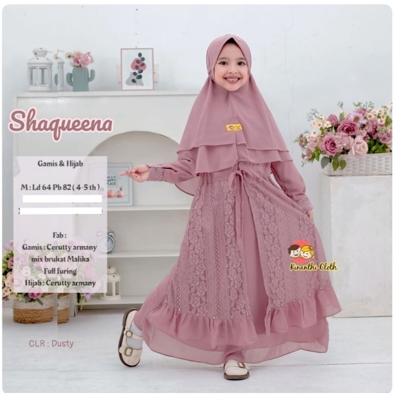 GAMIS SET HIJAB KIDS SHAQUEENA