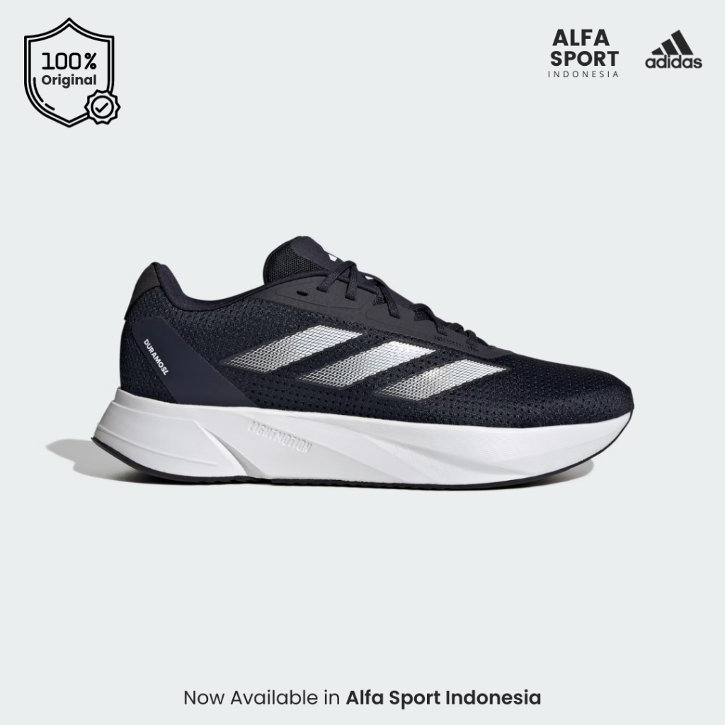 Sepatu Running Pria Adidas Duramo Sl Navy Putih