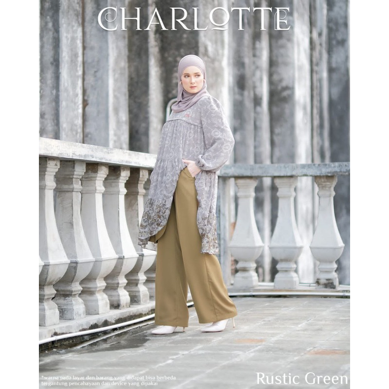 ADEN HIJAB - CHARLOTTE DRESS &amp; KULOT WANITA CERUTTY PRINTING