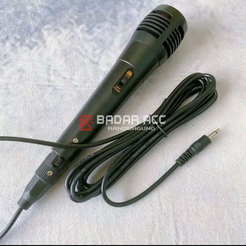 Microphone Kabel Karaoke Buat Speaker 3.5mm -Mic Karaoke Colokan Kecil