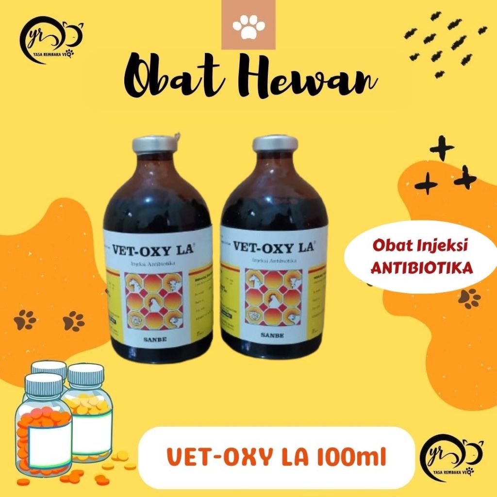 VET OXY LA 100ml - Obat Injeksi Antibiotik Hewan