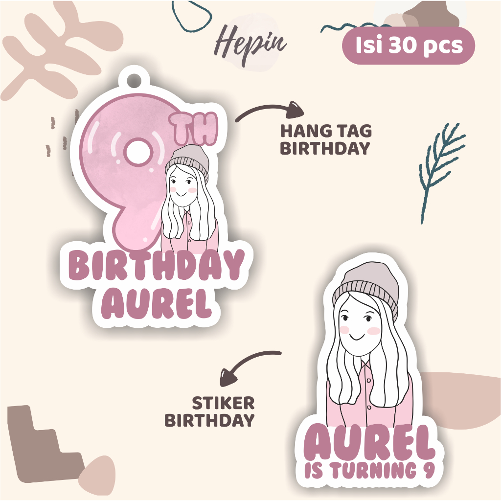 

(30pcs) murah Hang tag & stiker label ulang tahun tema PEOPLE /label tag ulang tahun murah/hang tag ulang tahun/tag souvenir ulang tahun/stiker nama ualang tahun/diecut stiker&t ag