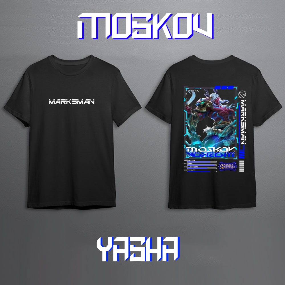 Kaos Pria Mobile Legend Hero Moskov Marksman Skin Keren//Kaos Mobile Legend//Kaos ML//Kaos Skin Mosk