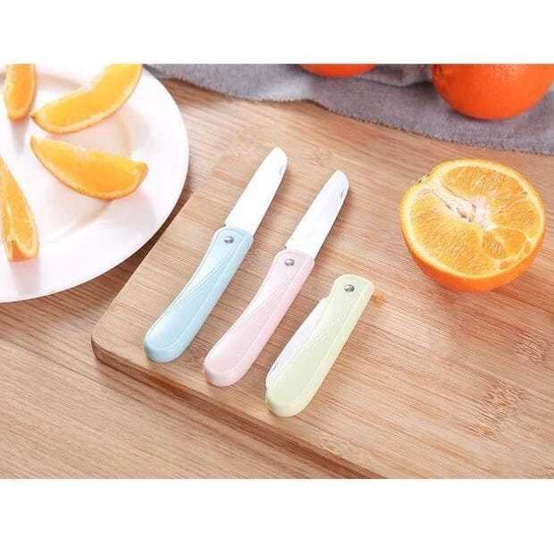 READY STOK PISAU LIPAT MINI TAJAM PISAU POTONG BUAH PISAU DAPUR PISAU JERAMI LIPAT MINI