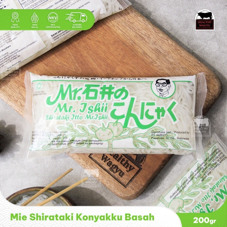 

Mr Ishii Mie Shirataki Konyakku Basah Hijau Diet Keto 200gr HealthyWagyu