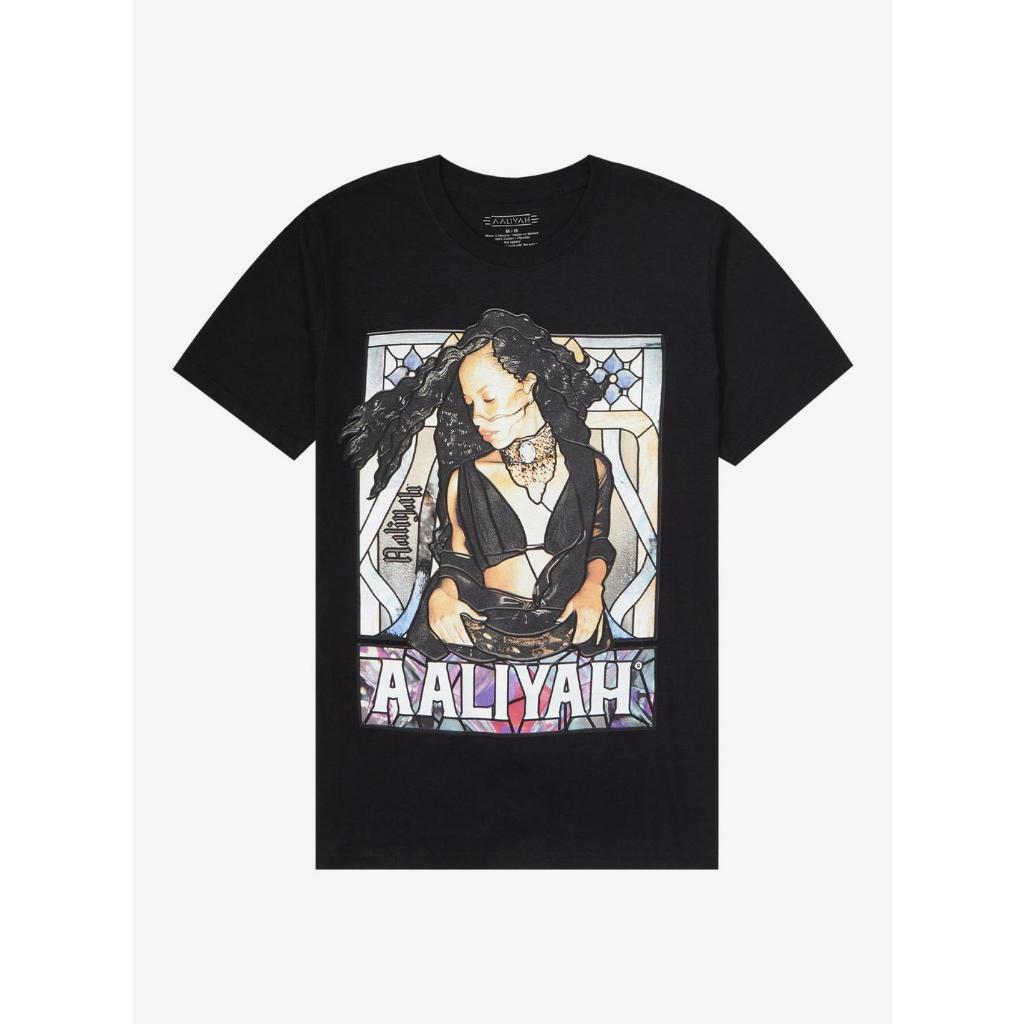 Aaliyah Stained Glass Boyfriend Fit Girls T-Shirt