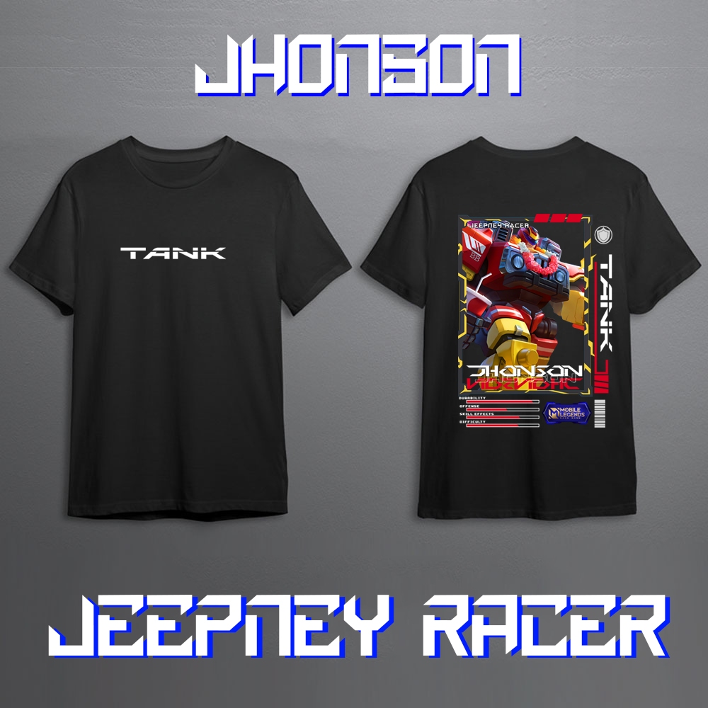 Kaos Pria Mobile Legend Hero Jhonson Skin Keren//Kaos Mobile Legend//Kaos ML//Kaos Skin Jhonson