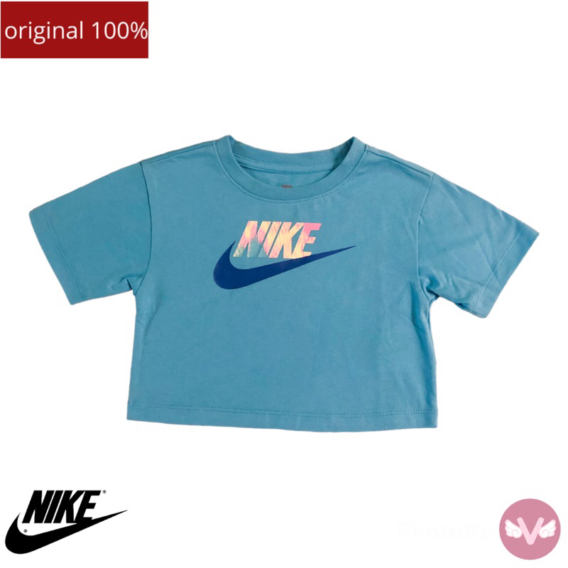 Nike Baby Kids Tee Blue Pink Baju Kaos Bayi Balita Anak Perempuan Nike Original 100% Baju Nike Anak 