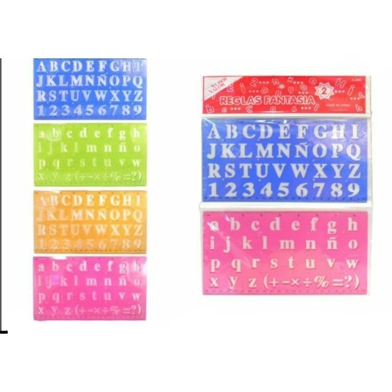 

PENGGARIS CETAKAN BESAR HURUF DAN ANGKA (1 set isi 2 pcs)