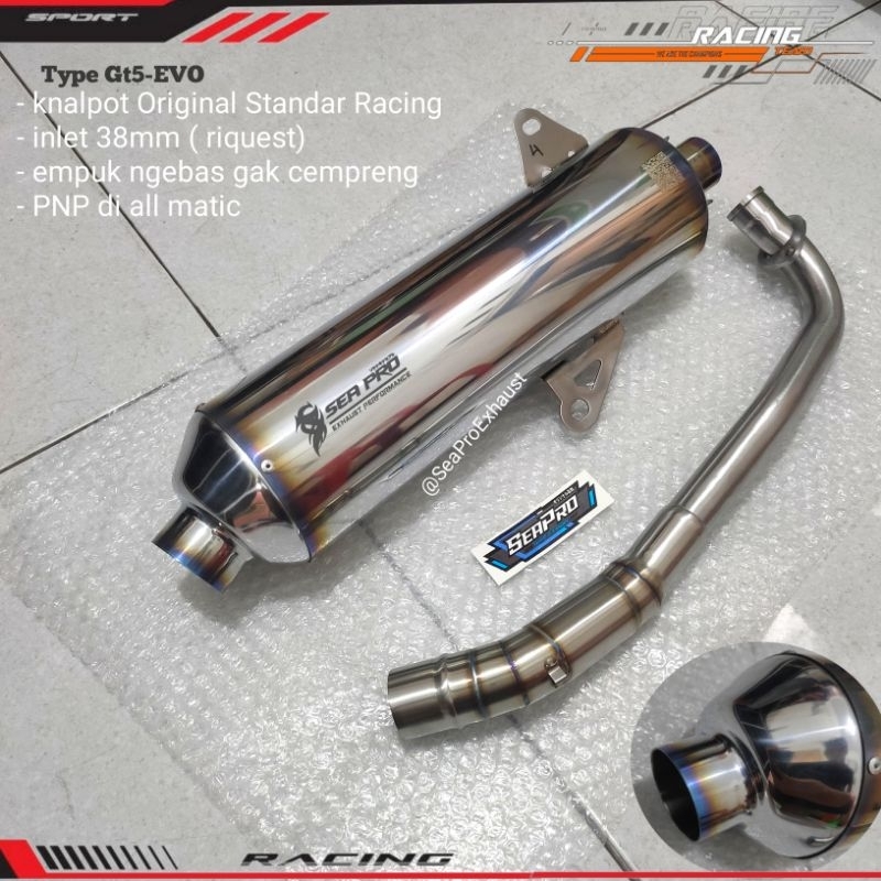 Knalpot Standar Racing Inlet 38 Aerox new Aerox old Nmax new Nmax old Dll Original