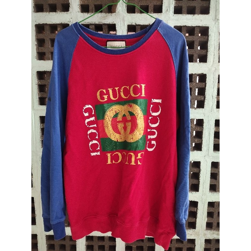 CREWNECK GUC CI MERAH JAKET BRANDED SECOND