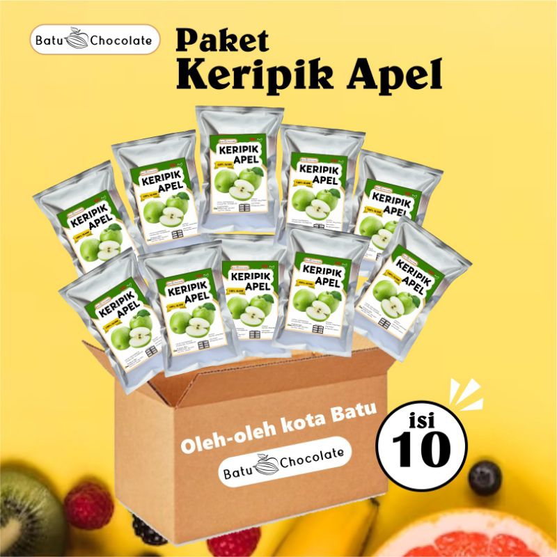 

Batu Chocolate - Paket Keripik Apel 10 Pcs - Oleh Oleh Khas Batu Malang