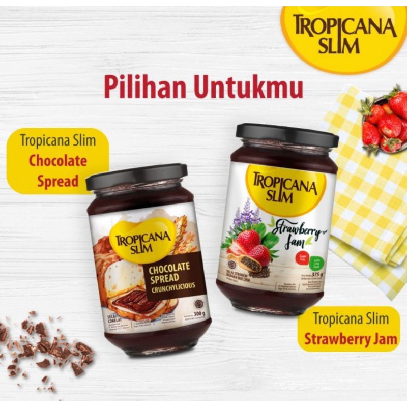 

Tropicana Slim Chocolate Spread & Strawberry Jam