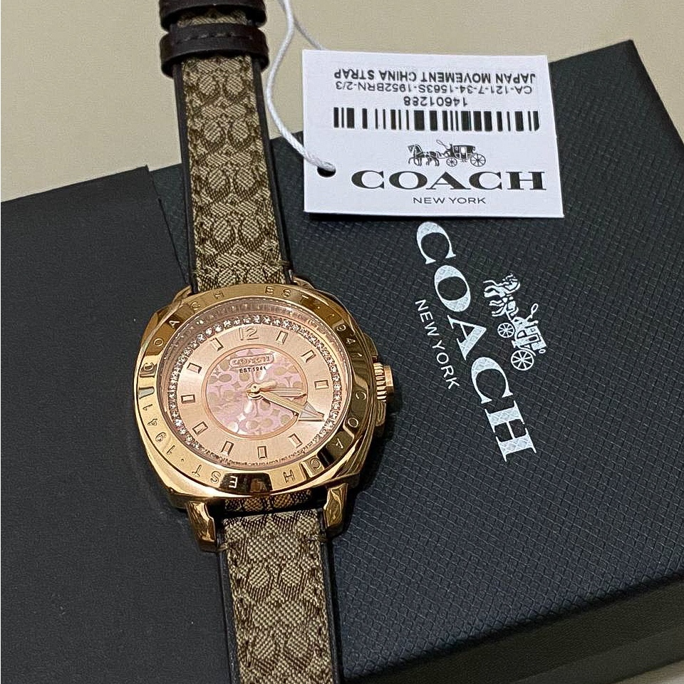 Jam Tangan Coach Original 35mm Fullset Original Garansi 2thn Jam Coach Original Strap kulit
