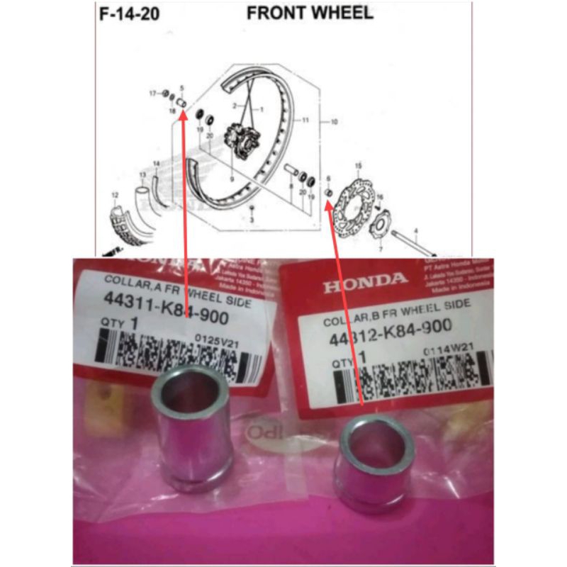 boshing tromol depan crf150 original