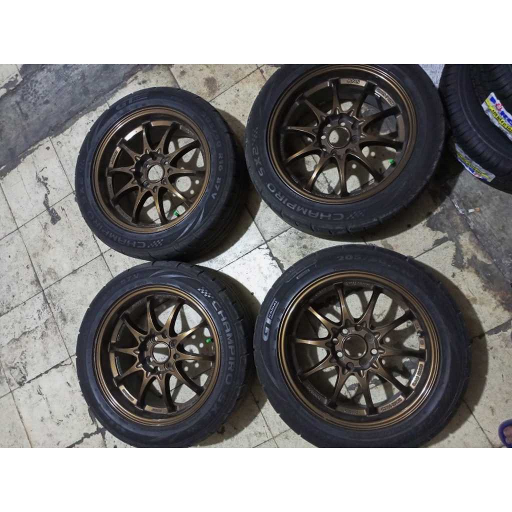 Velg CE28 Ring 16 Lubang 4 Bronze + Ban 205/50 R16 Murah Cocok Mobilio Livina Xenia Avanza Calya Sig