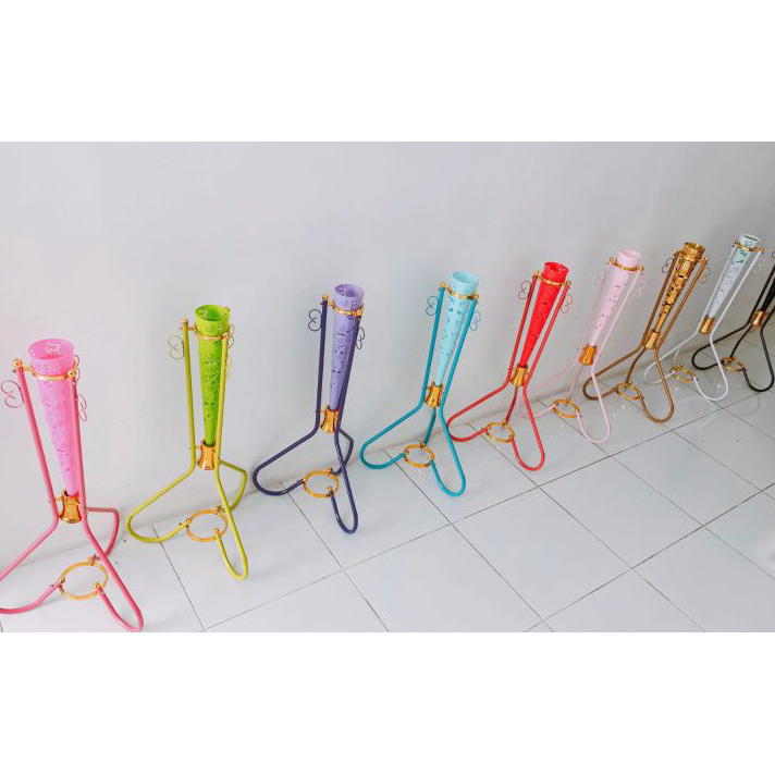 ➠❉✳ POT STANDING BESI GOLD / POT CORONG GOLD VAS BUNGA SUDUT