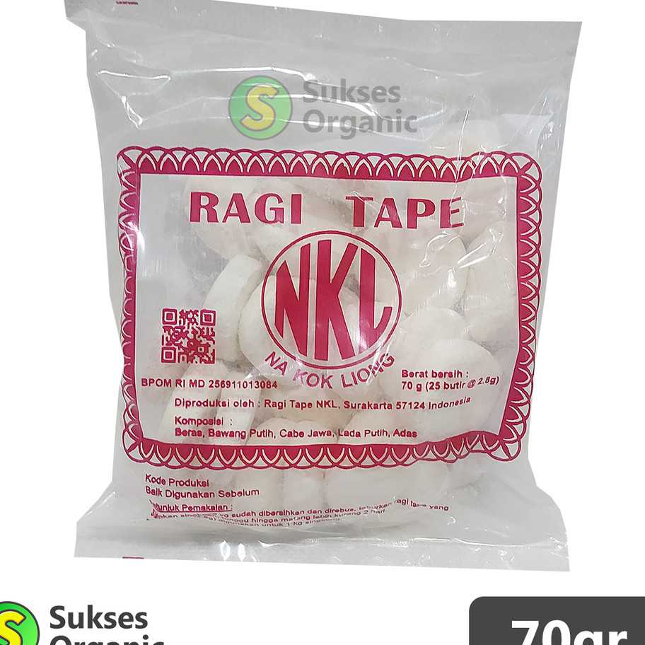 

➺➩⋆❀ Ragi Tape NKL 25 Butir 70gr Na Kok Liong