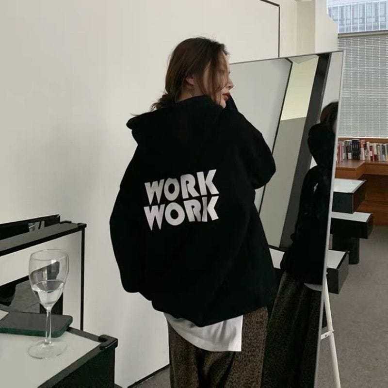 Work Sweater Ziper Hodie Wanita/Jaket Zipper Tebal Pria