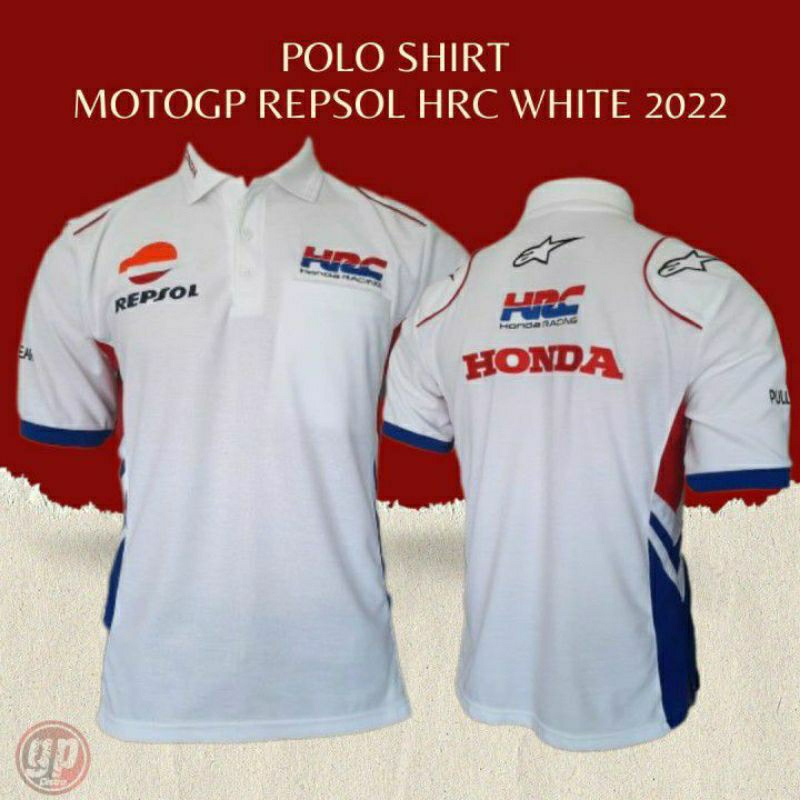 Kaos Polo Honda HRC putih
