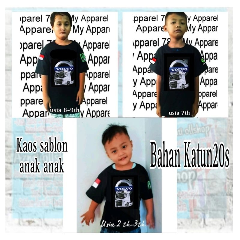 Kaos anak anak  Dump truk/kaos sablon DTF