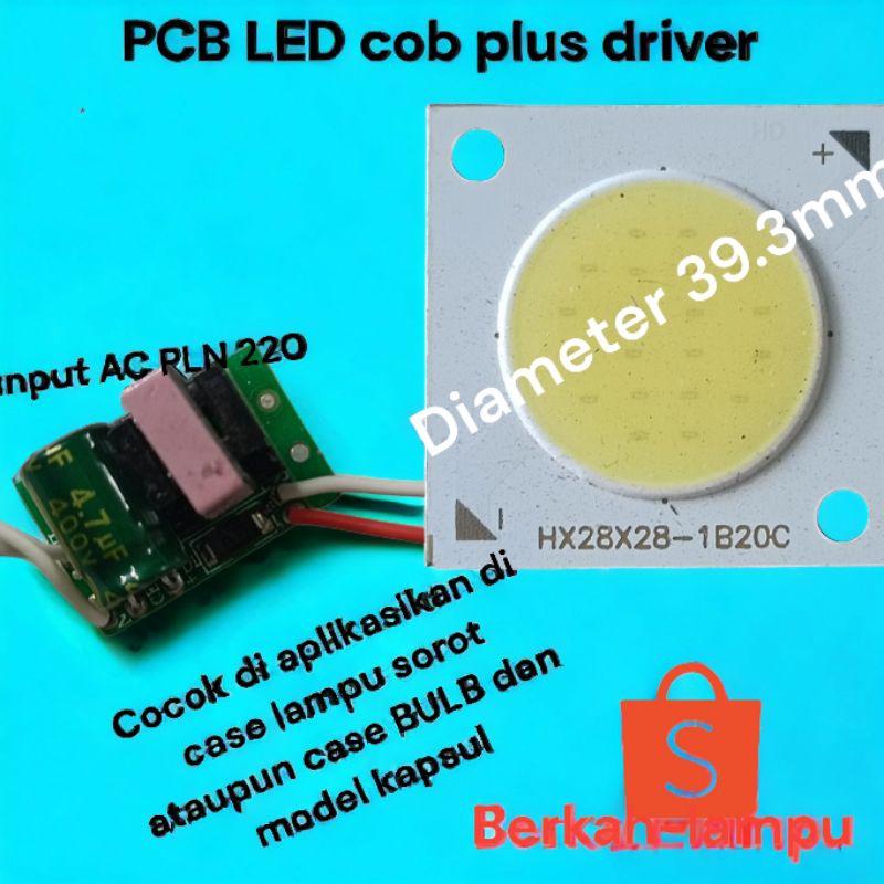 PCB LED COB 8W PLUS DRIVER