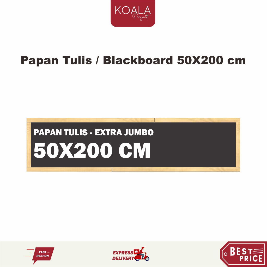 

PAPAN TULIS KAPUR 200 X 50 CM PAPAN MENU CAFE RESTO - KOALA PROJECT